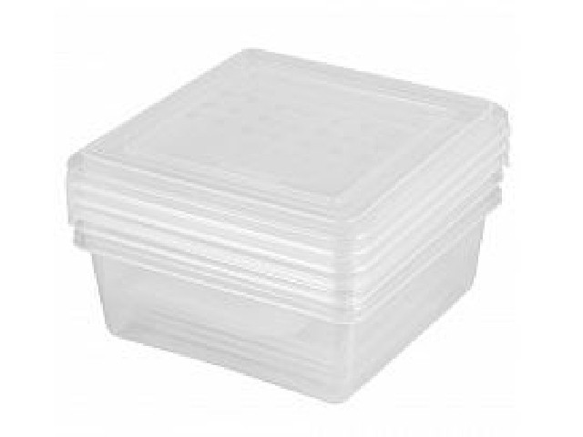 Комплект контейнеров для заморозки Asti квадратных 0,5л х 3 шт. (бесцветный)